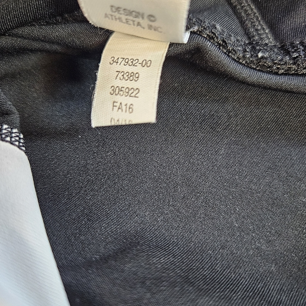 Athleta Capri Leggings XS Black Casual Yoga Geometric #6340 - Picture 6 of 7